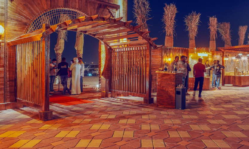 Bab Al Shams Evening Desert Safari Dubai with dune bashing, camel rides, BBQ dinner, and live shows